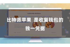 比特派苹果 是收复钱包的独一凭据