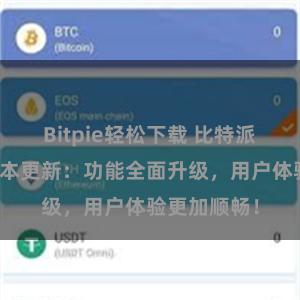 Bitpie轻松下载 比特派钱包最新版本更新：功能全面升级，用户体验更加顺畅！