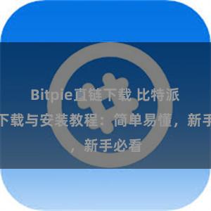 Bitpie直链下载 比特派钱包下载与安装教程：简单易懂，新手必看