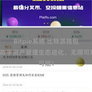 Bitpie系统 比特派钱包：数字资产管理生态进化，无限可能！