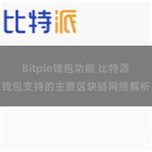 Bitpie钱包功能 比特派钱包支持的主要区块链网络解析