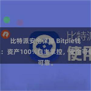 比特派安全保障 Bitpie钱包：资产100%自主掌控，安全可靠。