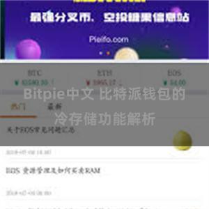 Bitpie中文 比特派钱包的冷存储功能解析