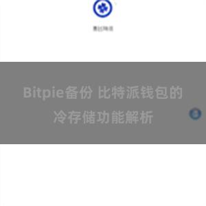 Bitpie备份 比特派钱包的冷存储功能解析