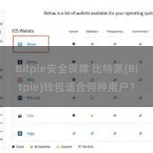 Bitpie安全保障 比特派(Bitpie)钱包适合何种用户？