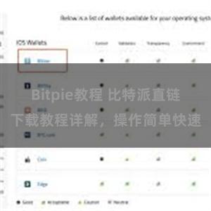 Bitpie教程 比特派直链下载教程详解，操作简单快速