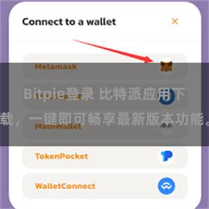 Bitpie登录 比特派应用下载，一键即可畅享最新版本功能。