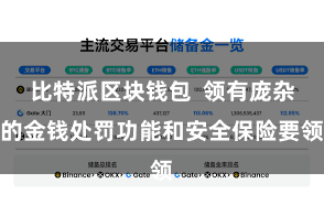 比特派区块钱包  领有庞杂的金钱处罚功能和安全保险要领